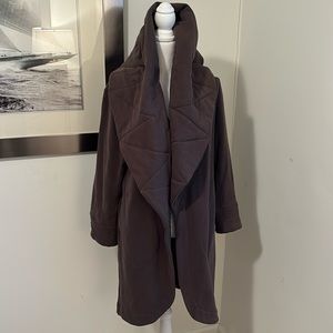 Avec Les Filles. Shawl collar pull on sweatshirt.